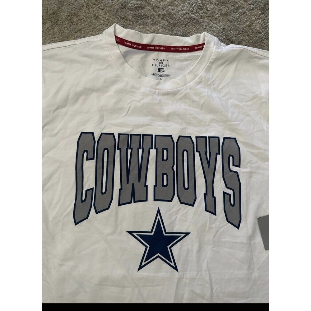 Dallas Cowboys Shirt Men's L Black Polo Short Sleeve NFL Tommy Hilfiger New - Picture 2 of 3